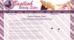 Desktop Screenshot of basiliahbeauty.co.za